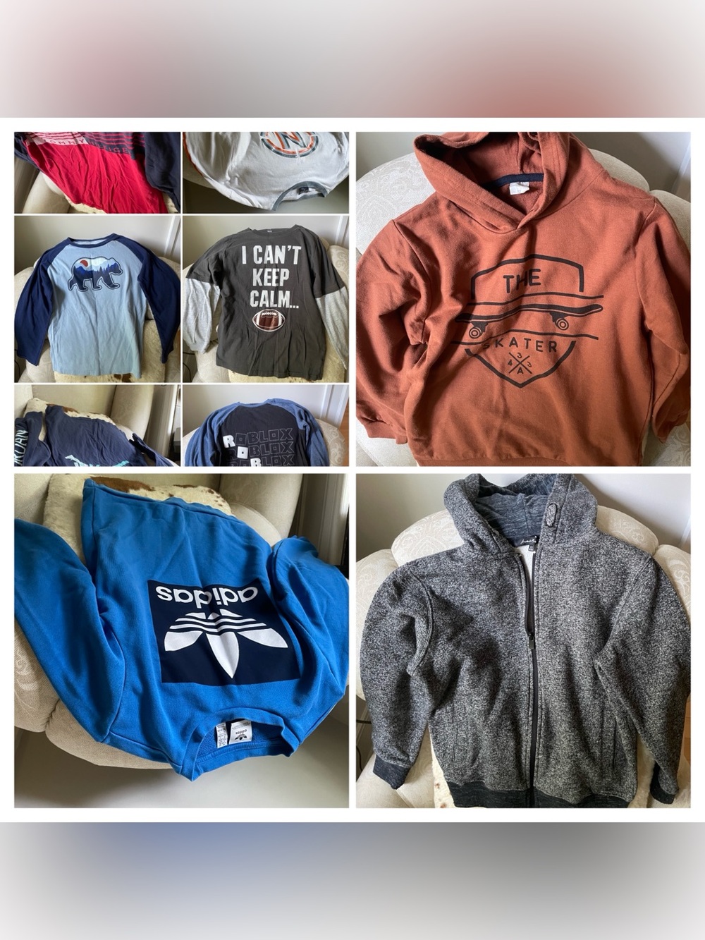 adidas Bright Blue Trefoil Crewneck Sweatshirt